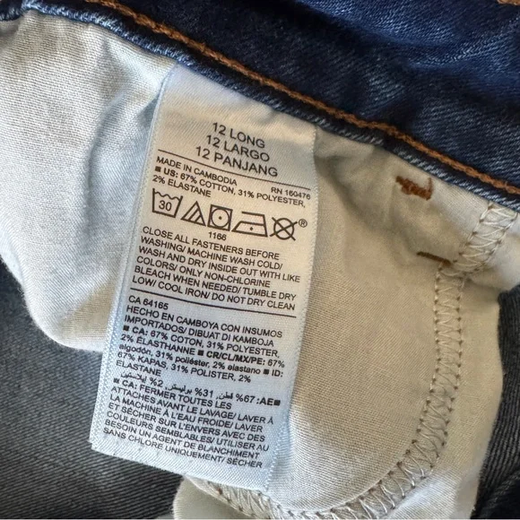 Old Navy Womens Power Slim Straight Midrise Size 12 Long Jeans - Picture 4 of 4